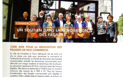 Commerçants : un soutien dans la rénovation des façades (Fondettes notre ville 11/2022)